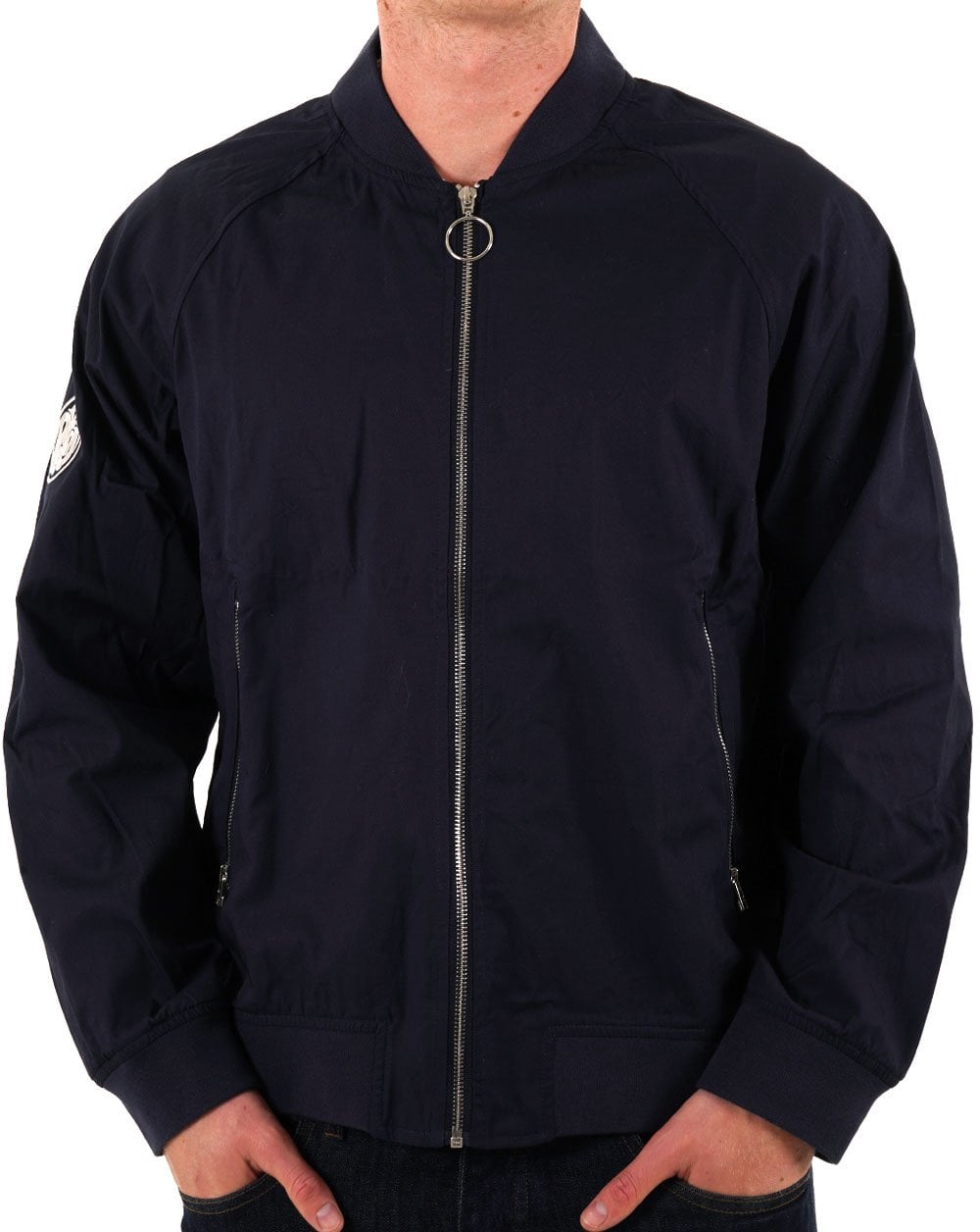 Pretty Green Gallagher Bomber Jacket Navy