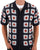 Pretty Green Timperley Geo Knit Shirt Navy