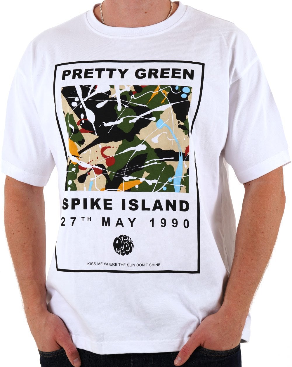 Pretty Green Spike Island T Shirt White