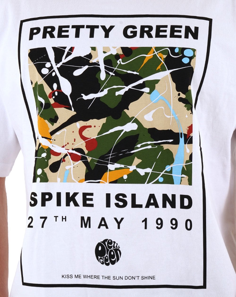 Pretty Green Spike Island T Shirt White