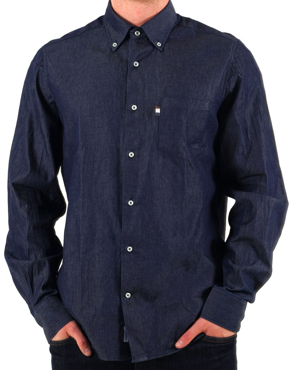 Aquascutum Denim LS Shirt Mid Blue