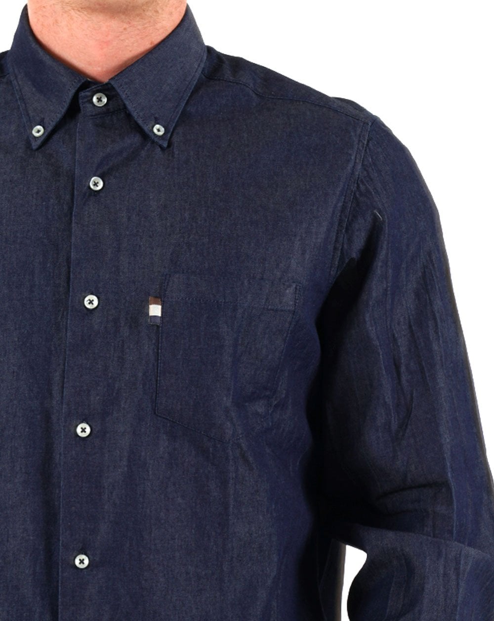 Aquascutum Denim LS Shirt Mid Blue