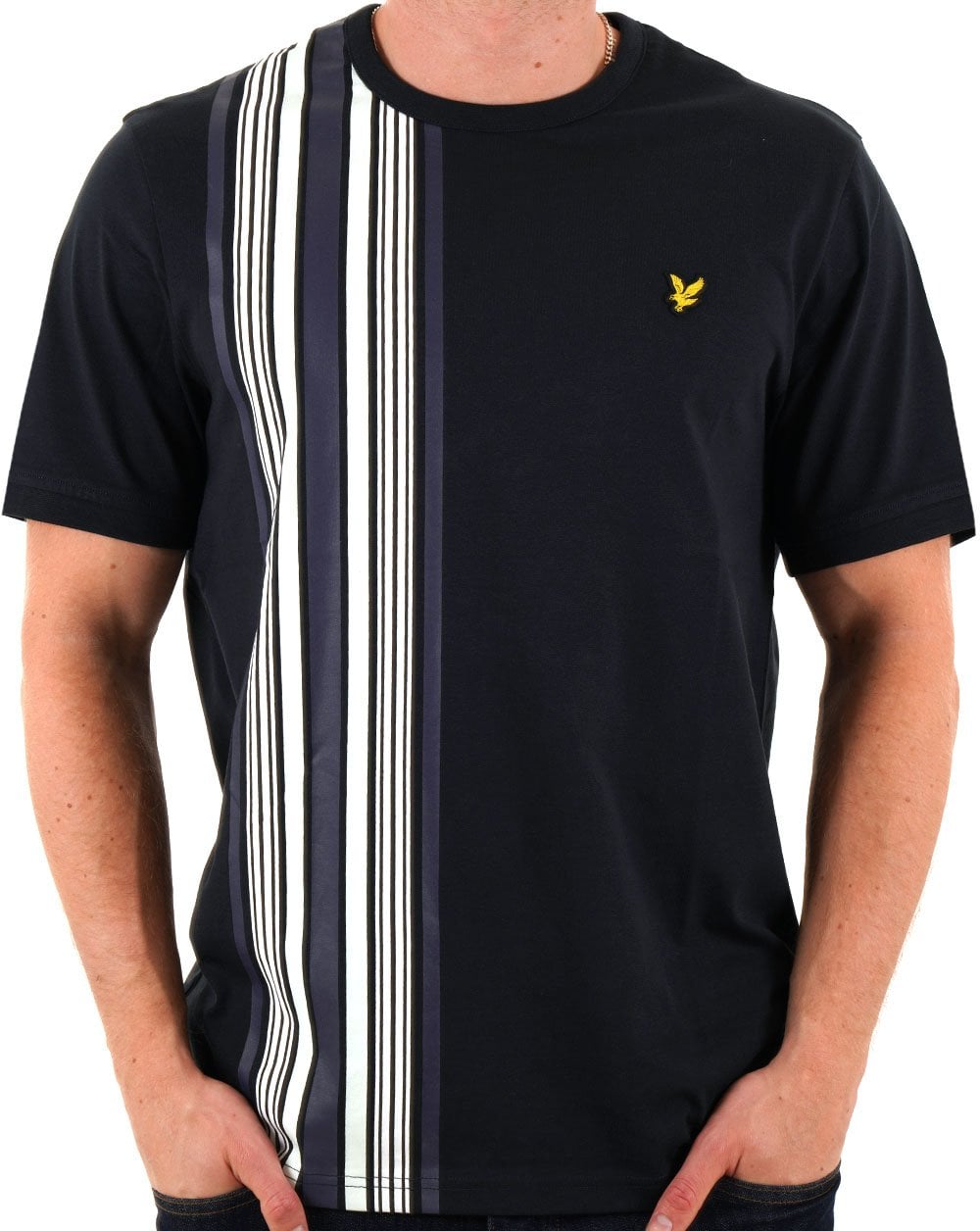 Lyle & Scott Deck Stripe T Shirt Dark Navy