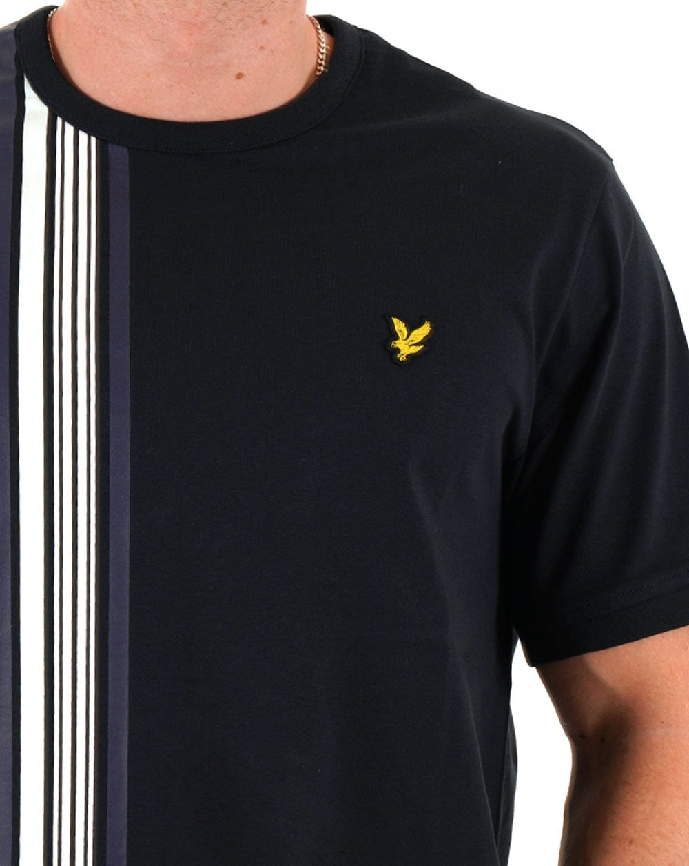 Lyle & Scott Deck Stripe T Shirt Dark Navy