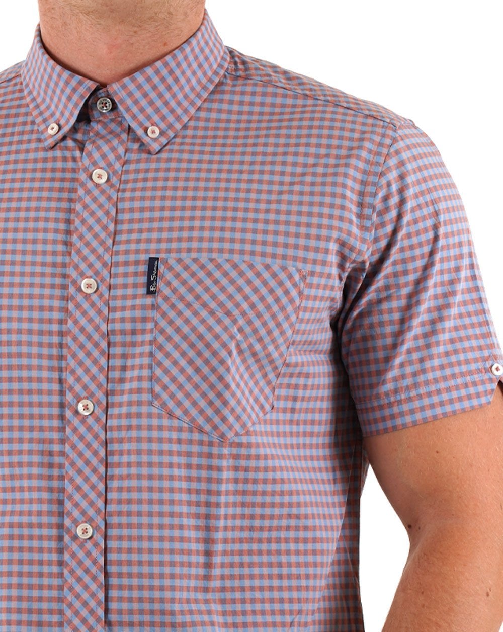 Ben Sherman Signature Gingham SS Shirt Light Pink