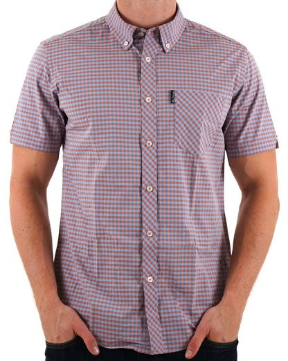 Ben Sherman Signature Gingham SS Shirt Light Pink