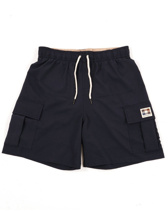 Aquascutum Patch Cargo Swim Shorts Navy