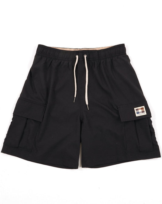 Aquascutum Patch Cargo Swim Shorts Black