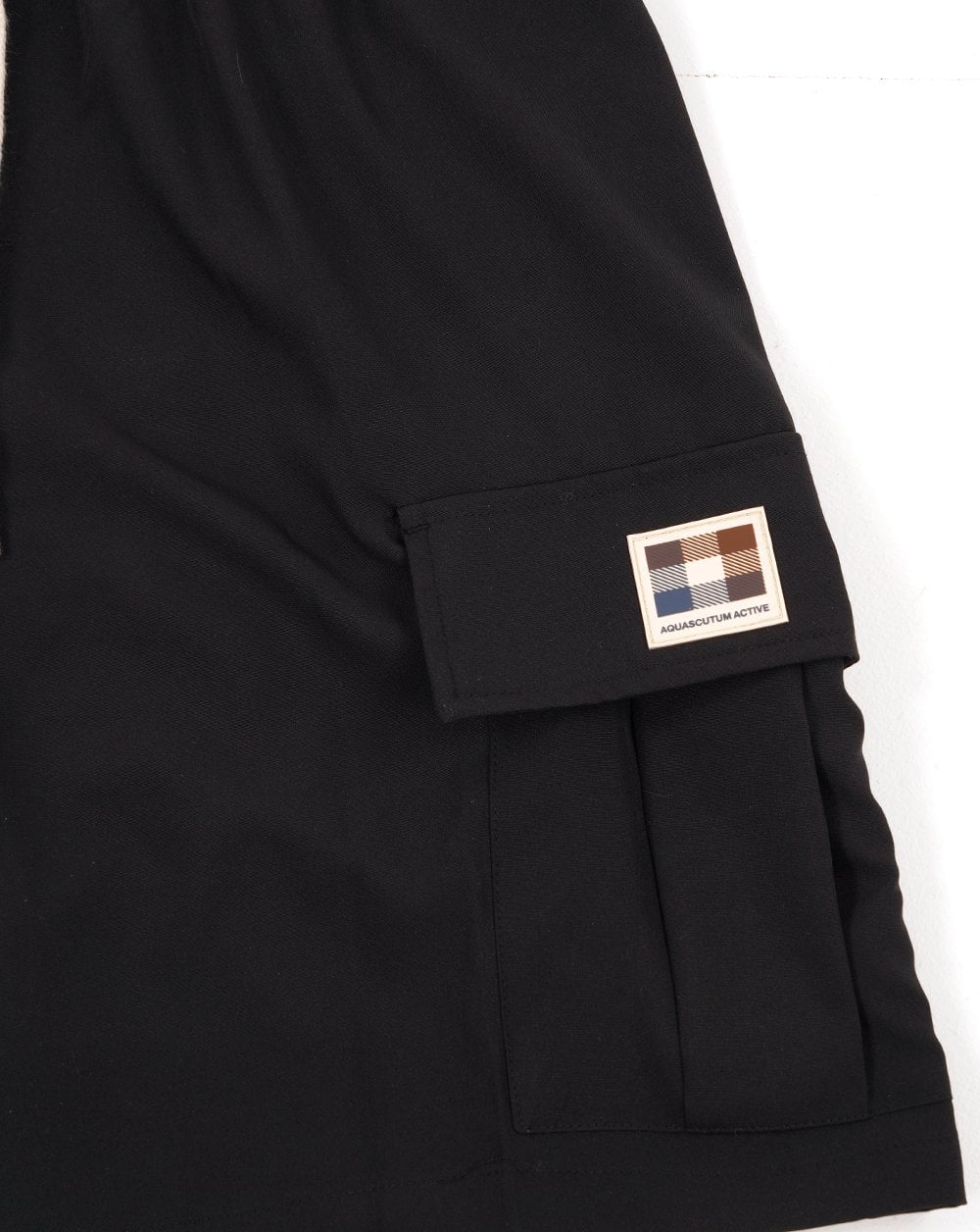 Aquascutum Patch Cargo Swim Shorts Black