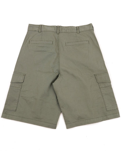 Benetton Cotton Cargo Shorts Khaki Grey