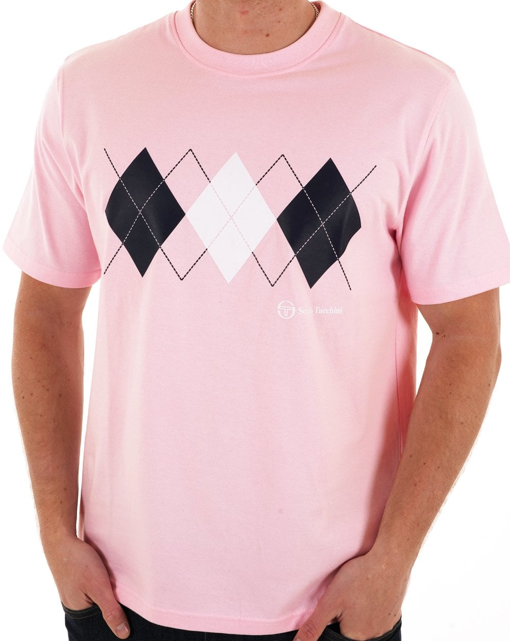 Sergio Tacchini Diamond T Shirt Pink/White/Navy