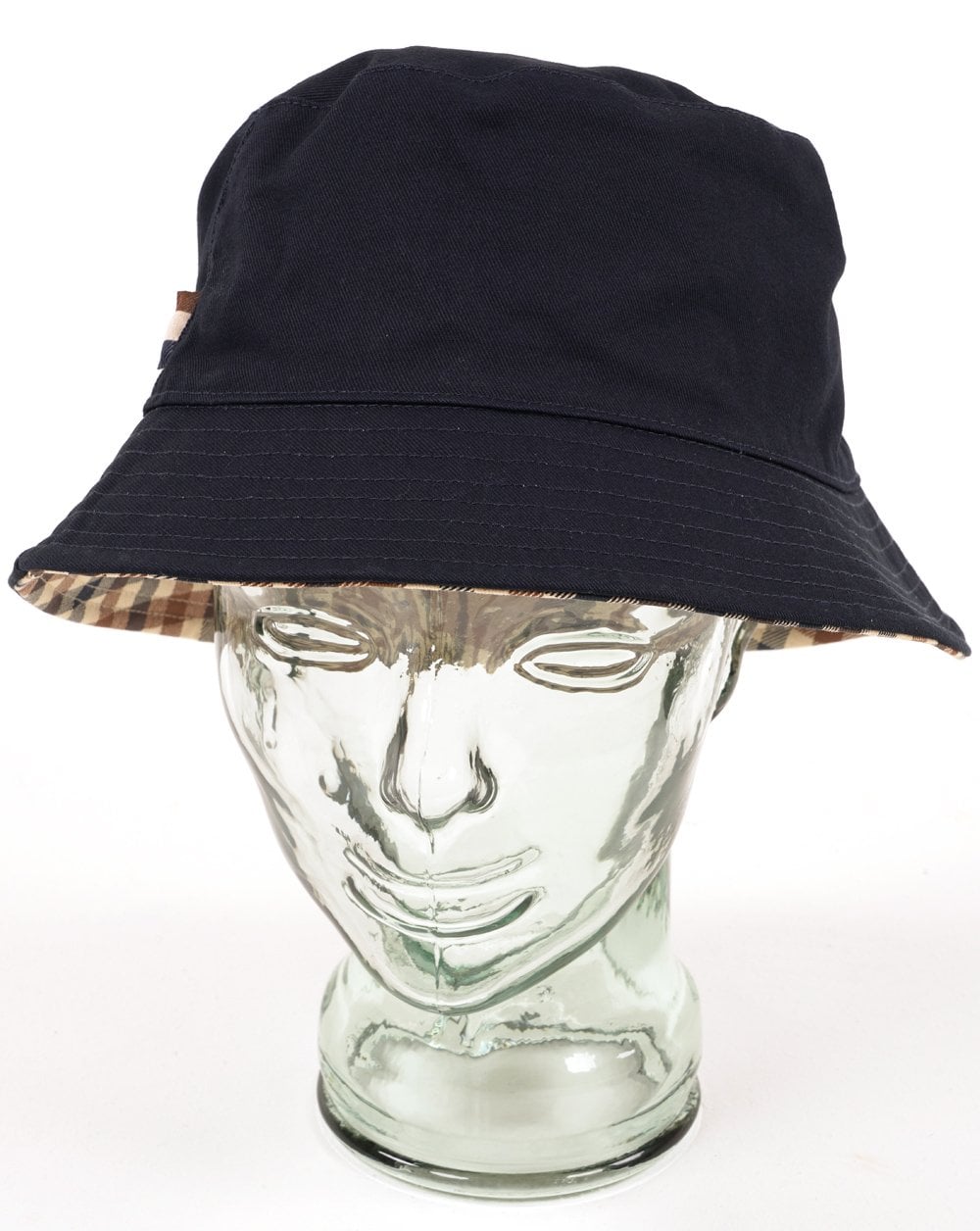Aquascutum Iconic Reversible Bucket Hat Check/Navy