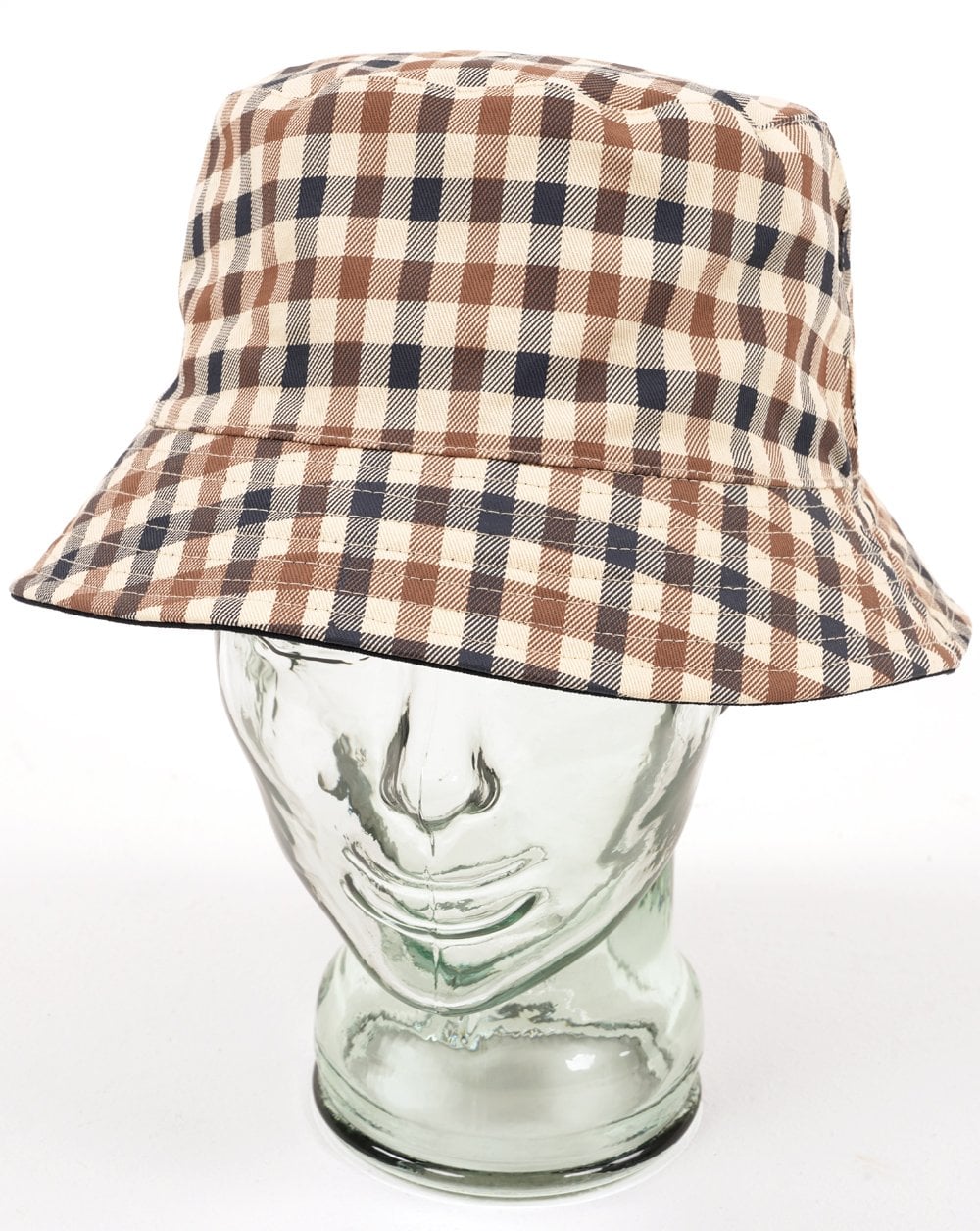 Aquascutum Iconic Reversible Bucket Hat Check/Navy