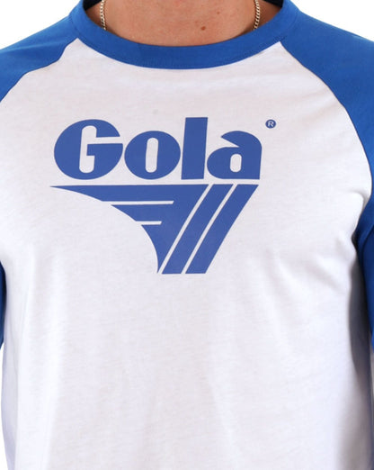Gola Long Sleeve Raglan T Shirt White Blue