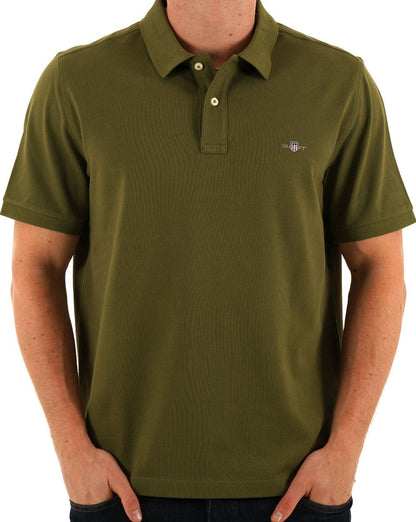 Gant Shield Pique Polo Moss Green
