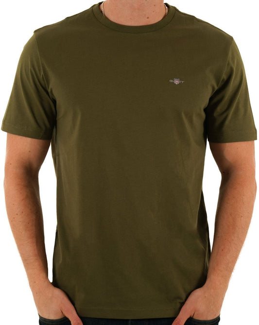 Gant Shield T Shirt Moss Green