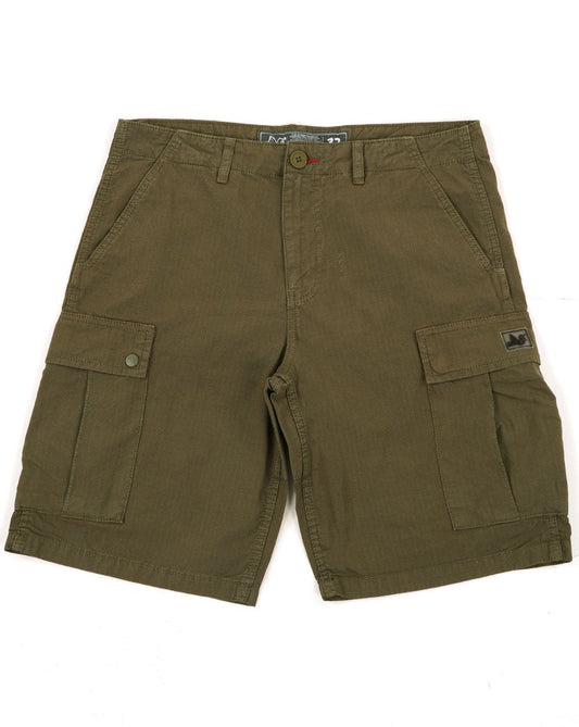 Peaceful Hooligan Container Cargo Shorts Dark Olive