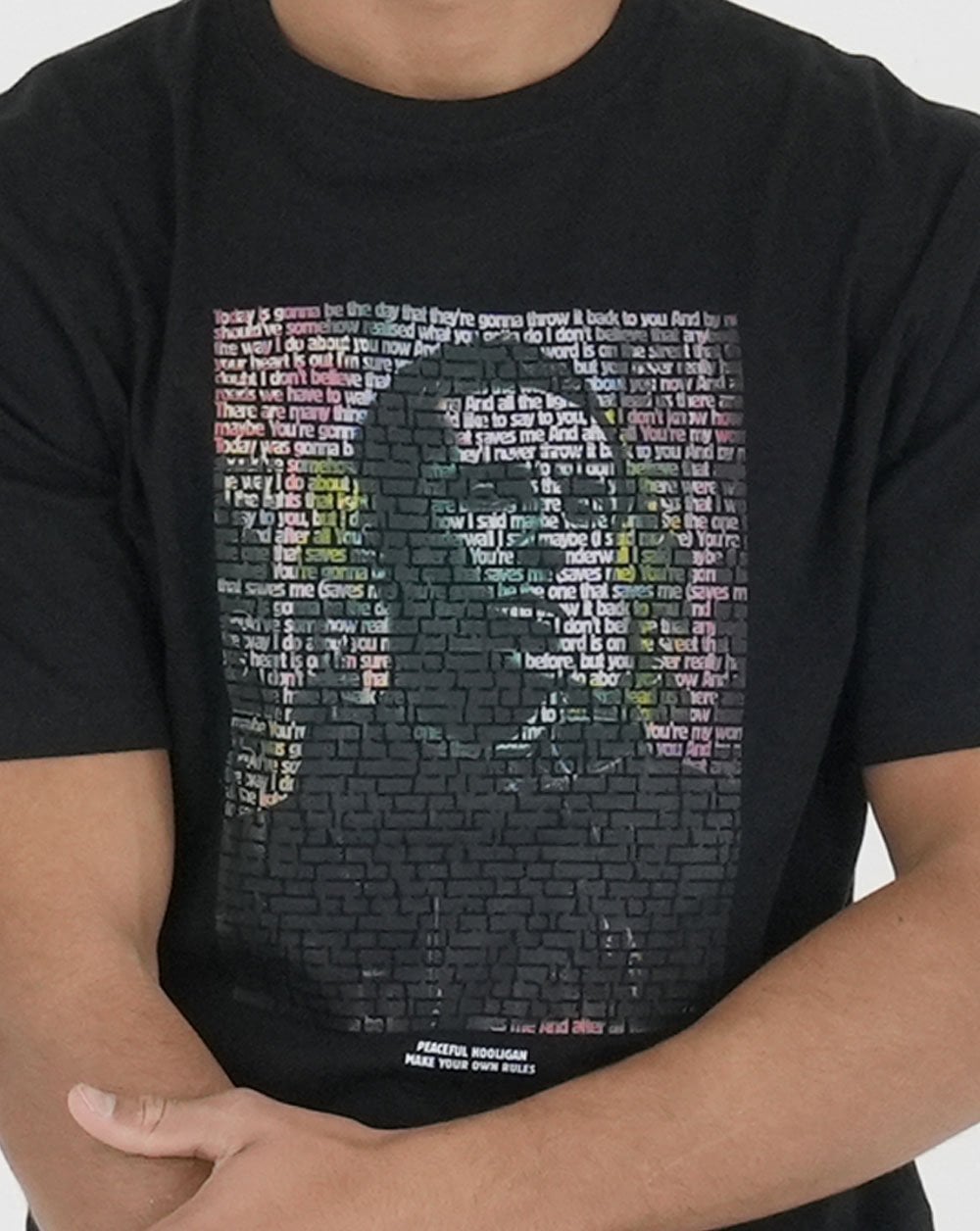 Peaceful Hooligan Wonderwall T Shirt Black