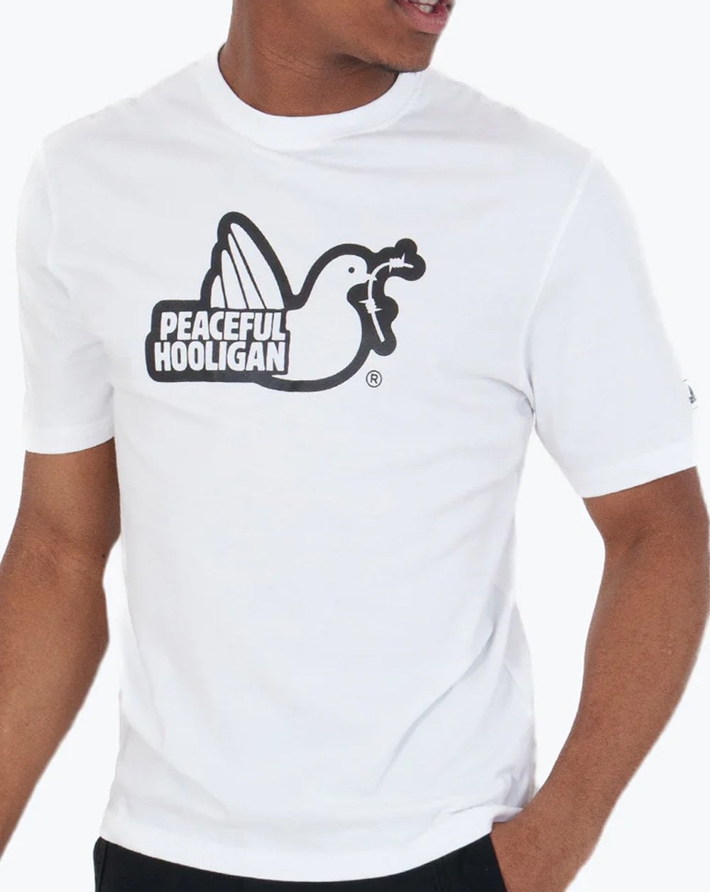 Peaceful Hooligan Outline T Shirt White