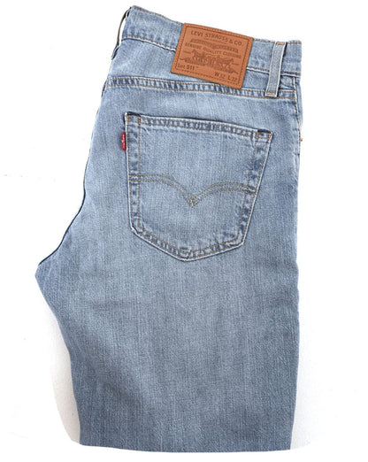 Levi's 511 Slim Fit Lightweight Linen & Denim Jeans Light Indigo