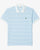 Lacoste Fine Stripe Polo Shirt White/Sky Blue