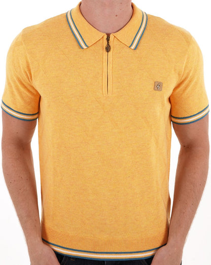 Gabicci Vintage Moore Knitted Polo Pineapple