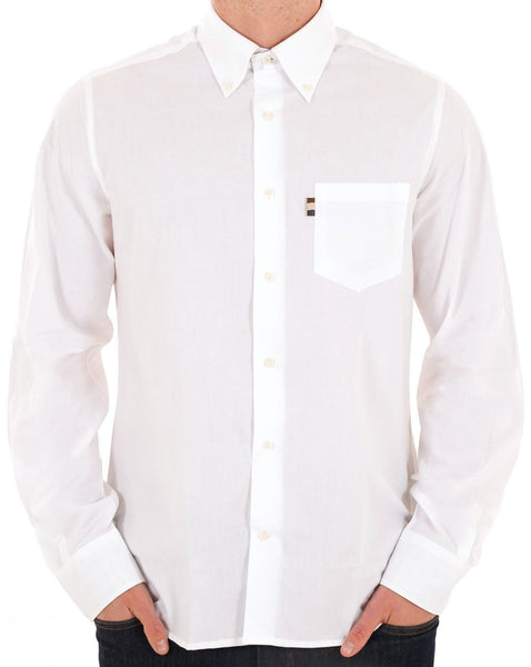 Aquascutum Button Down Oxford Shirt White