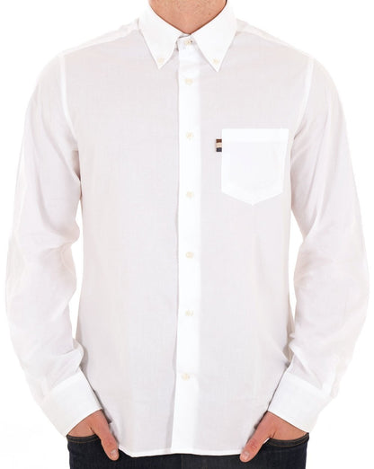 Aquascutum Button Down Oxford Shirt White