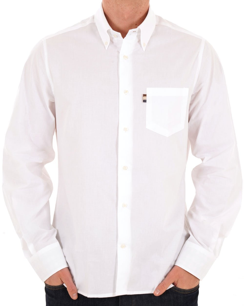 Aquascutum Button Down Oxford Shirt Optic White