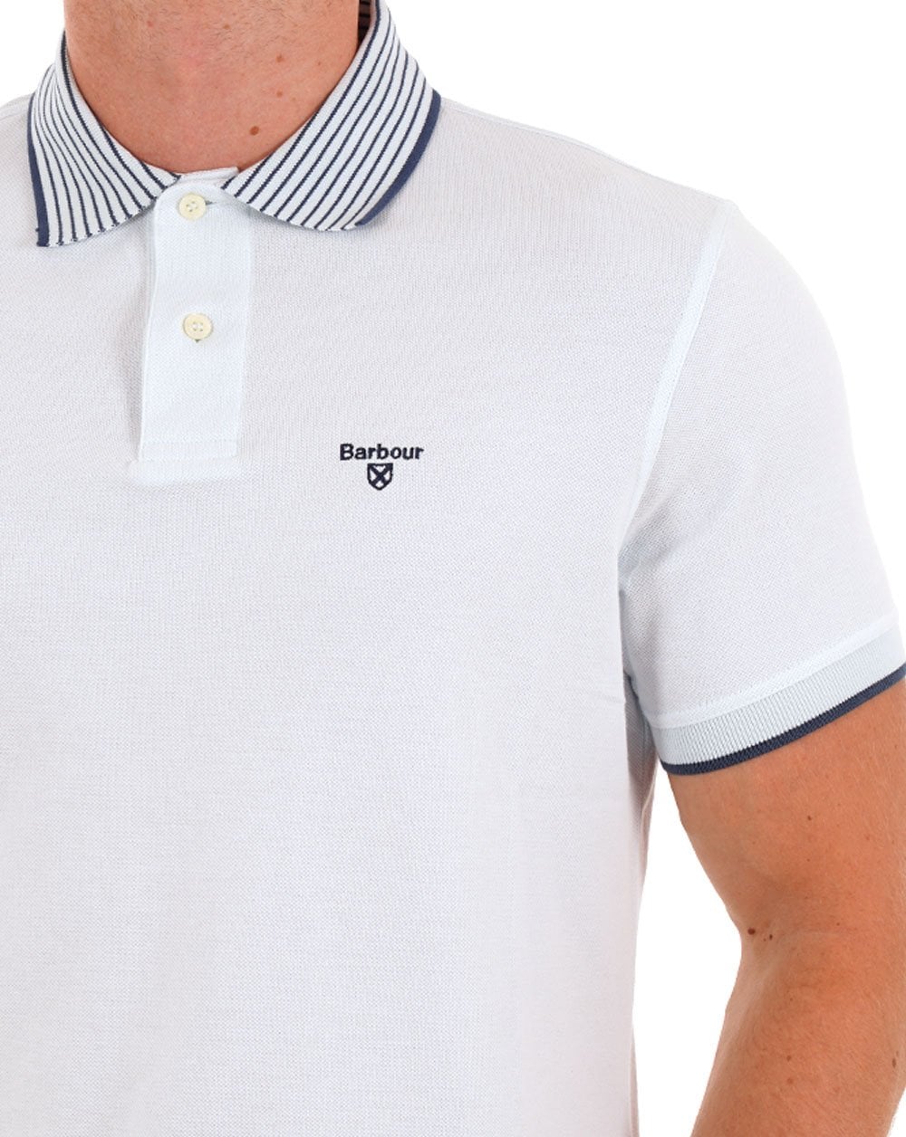 Barbour Denwick Polo Shirt Bleached Blue