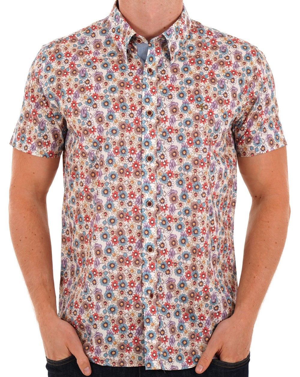 Gabicci Vintage Summer Shirt Floral