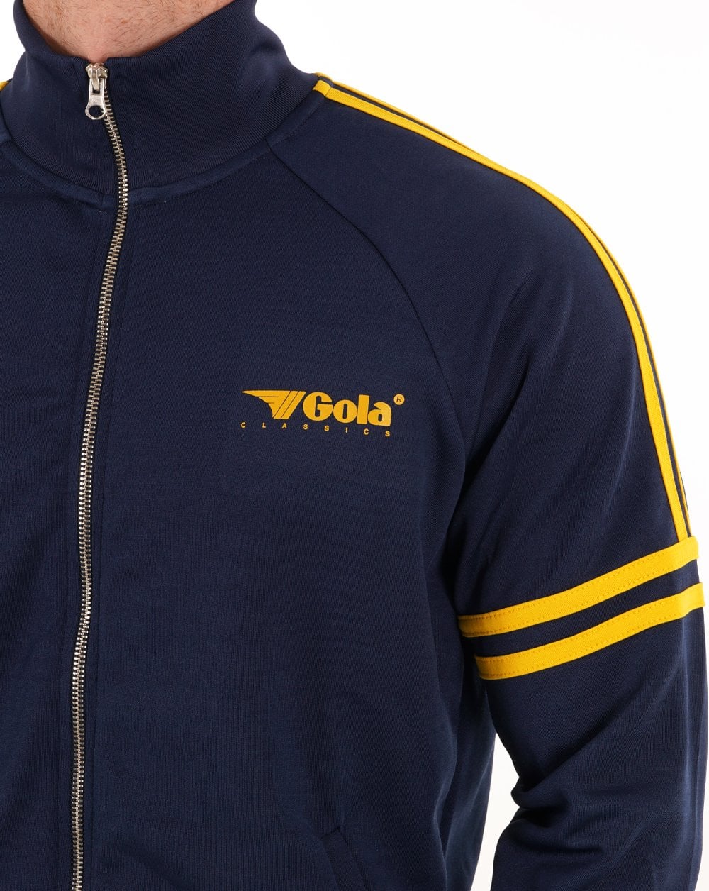 Gola Logo Striped Track Top Navy