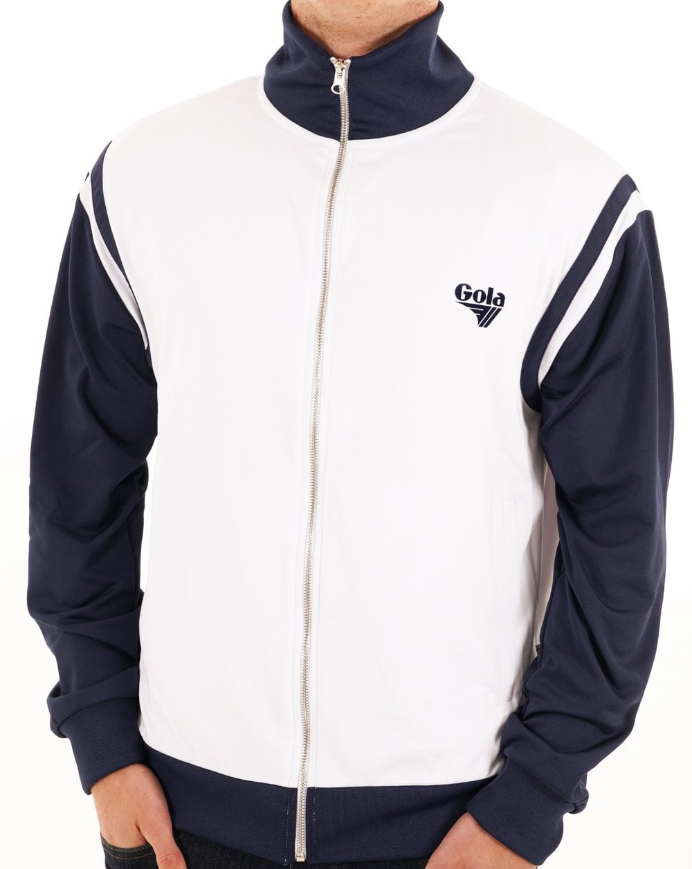 Gola Tricot Track Top White/Navy