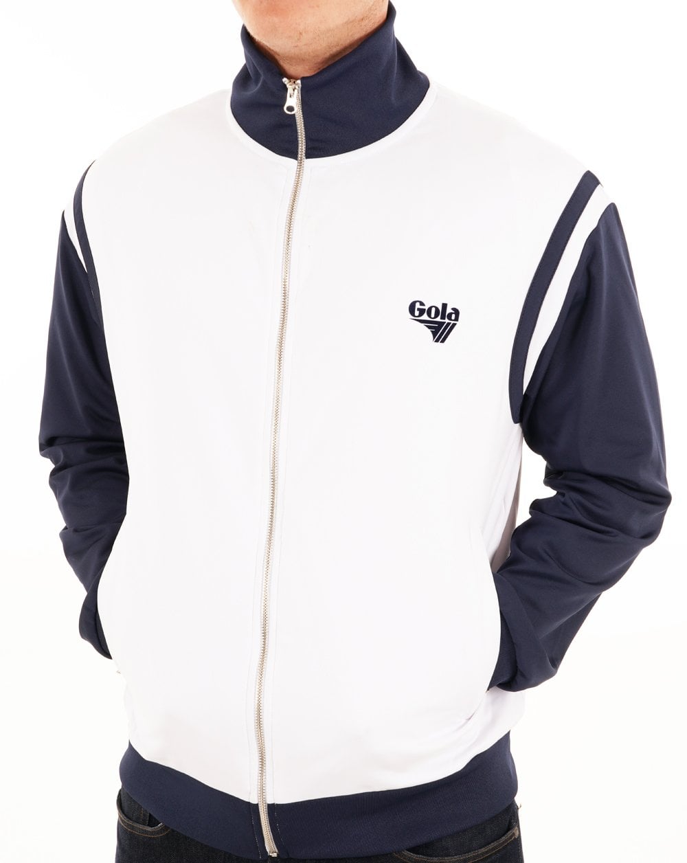 Gola Tricot Track Top White/Navy