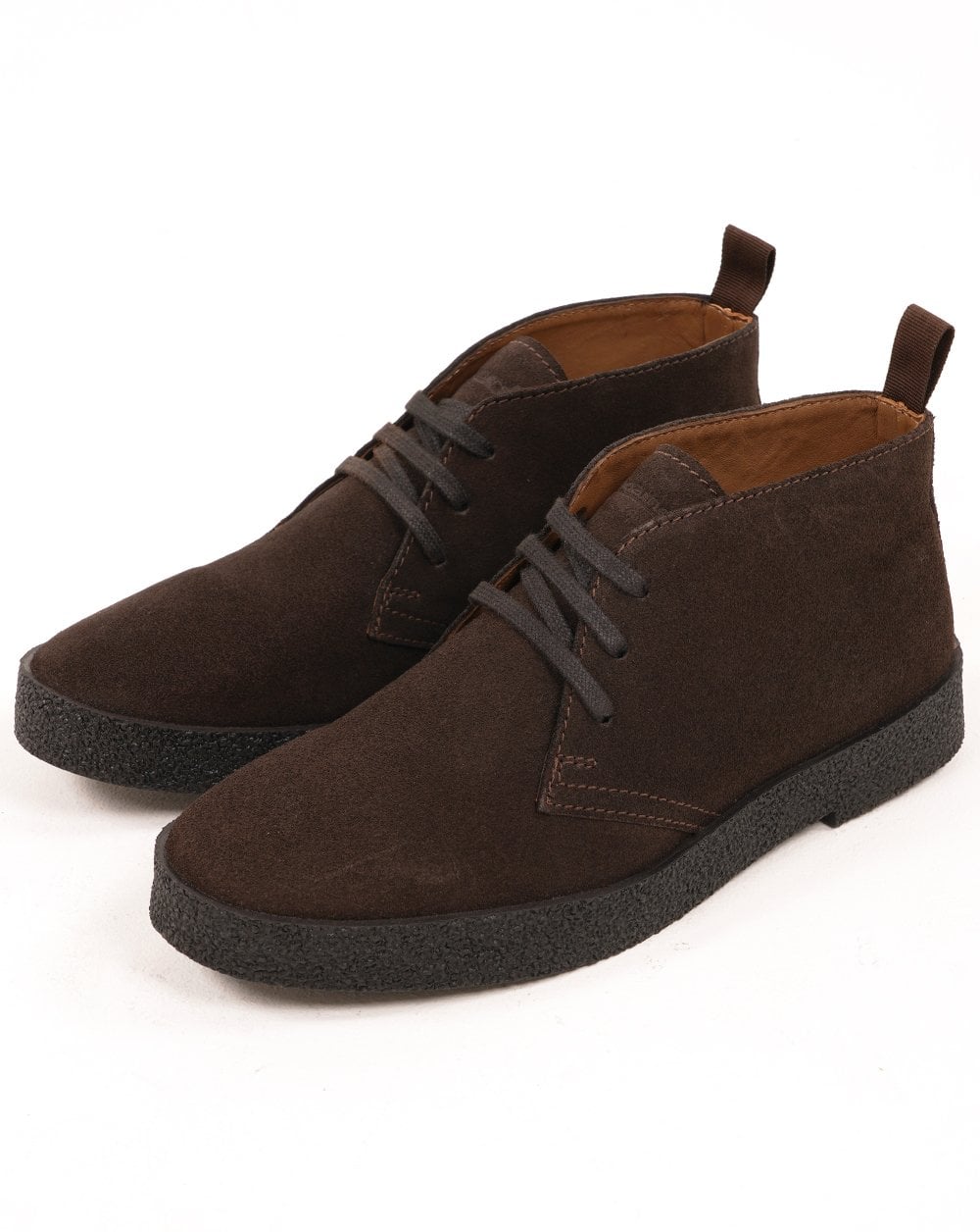 Roamers Revolver Suede Boots Chocolate Brown