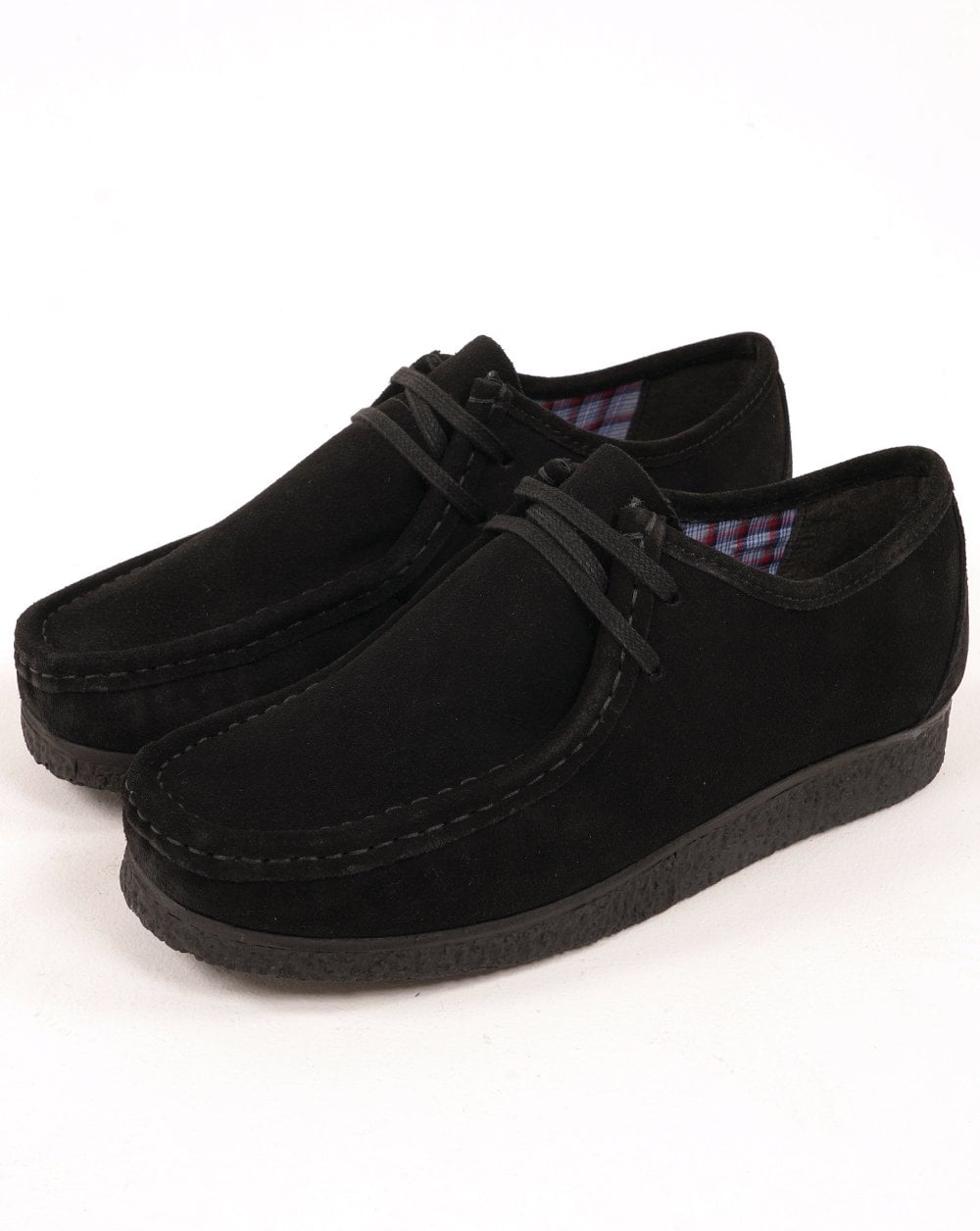 Roamers Brit Pop Suede Shoes Black