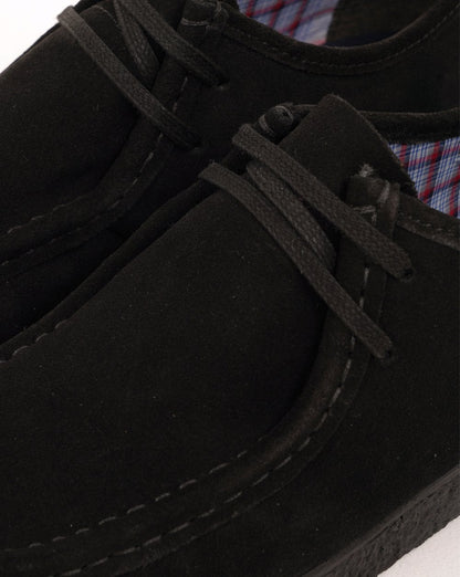 Roamers Brit Pop Suede Shoes Black