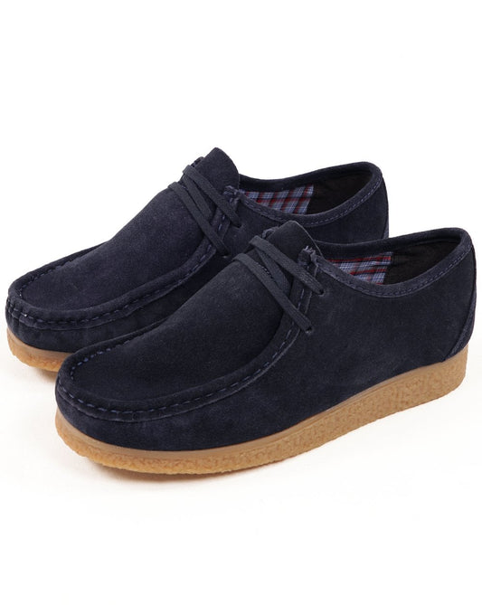 Roamers Roamers Brit Pop Suede Shoes Navy