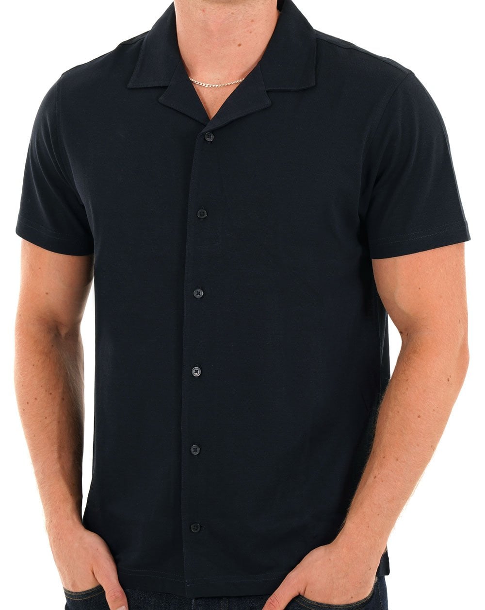 Barbour International Tonto Pique SS Shirt Navy