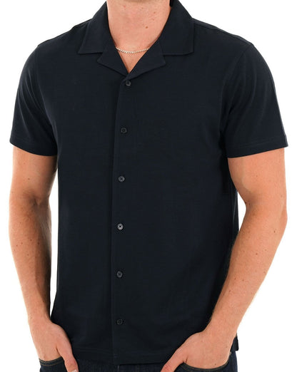 Barbour International Tonto Pique Shirt Navy