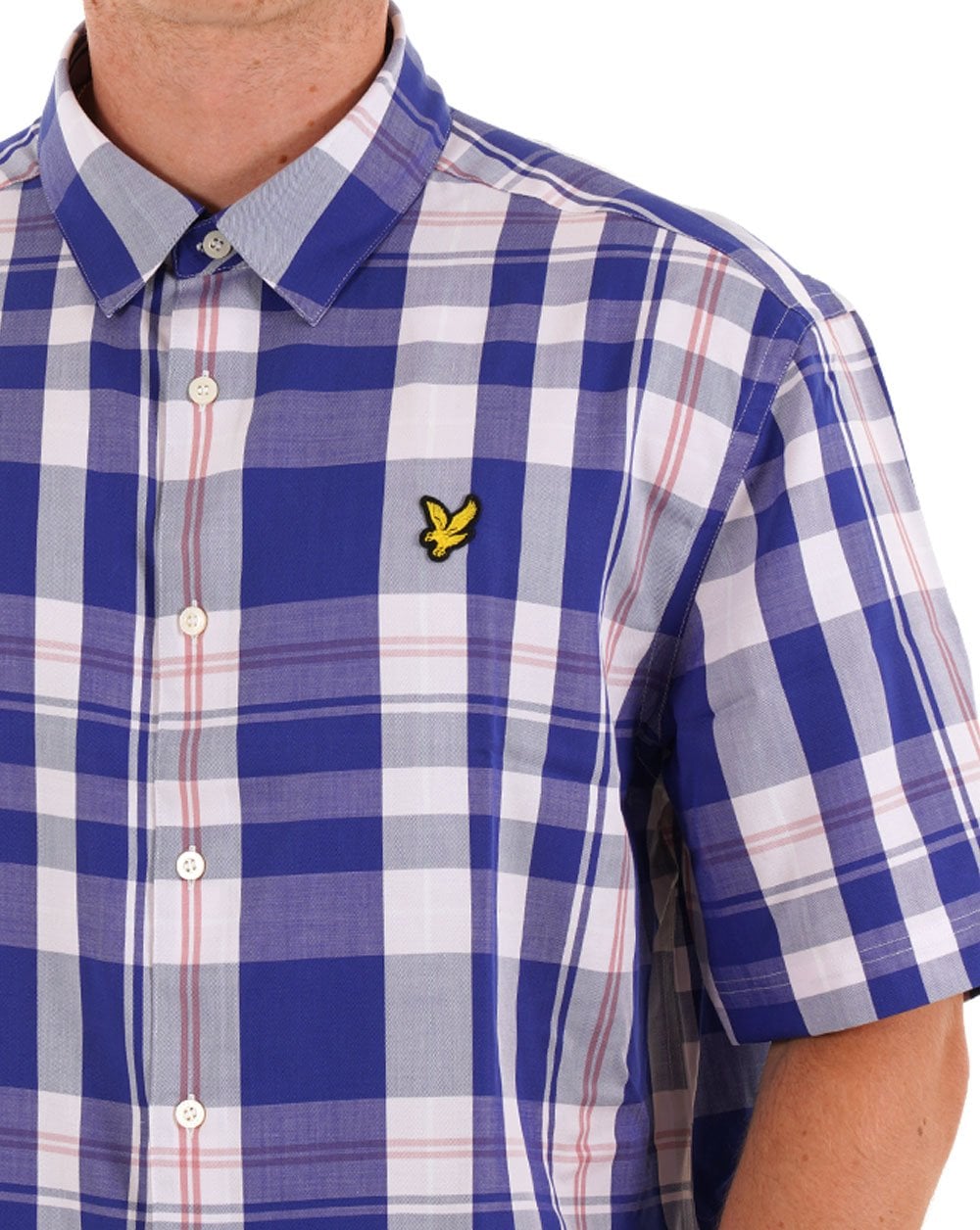 Lyle & Scott Oversized Tartan SS Shirt Blue