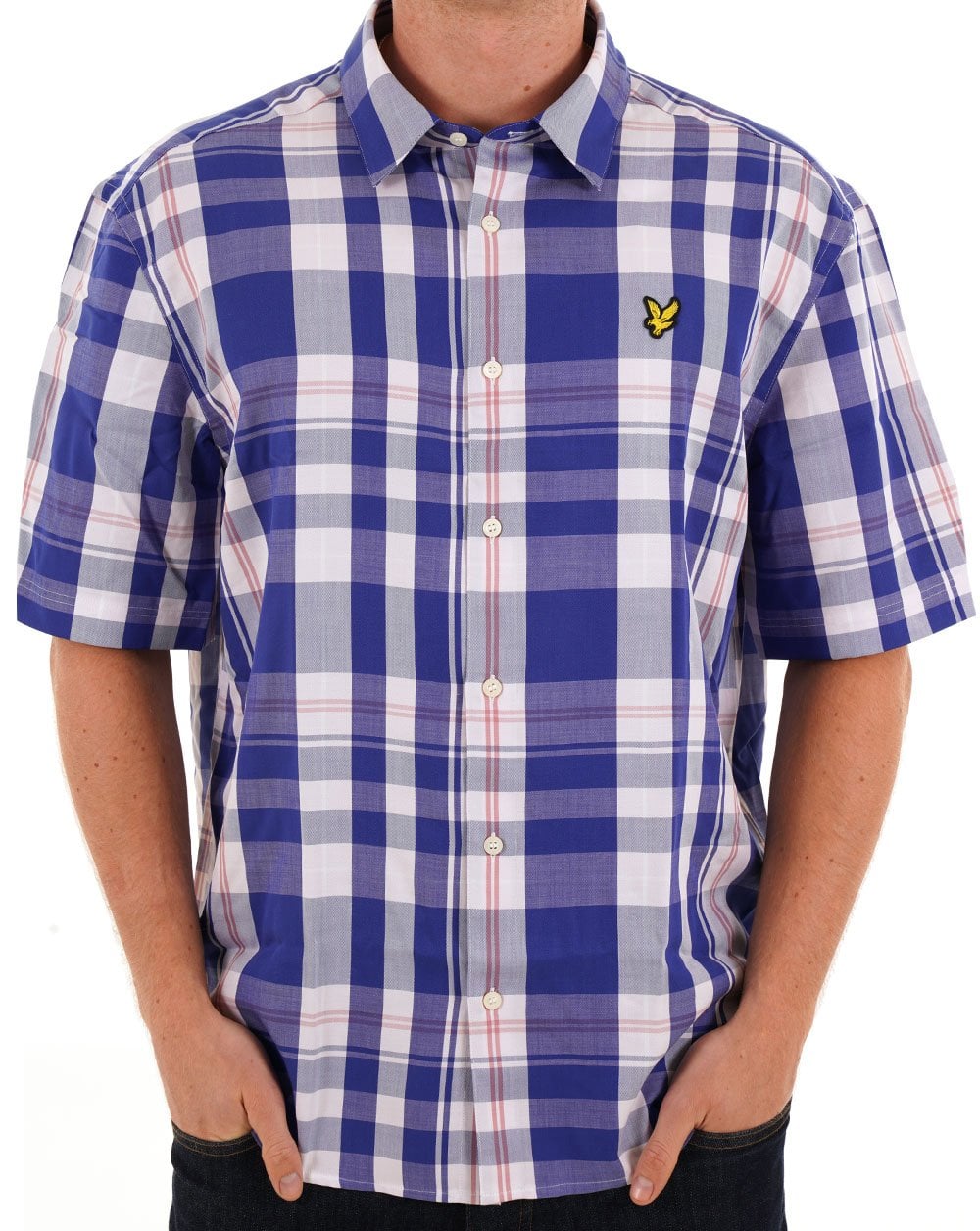 Lyle & Scott Oversized Tartan SS Shirt Blue