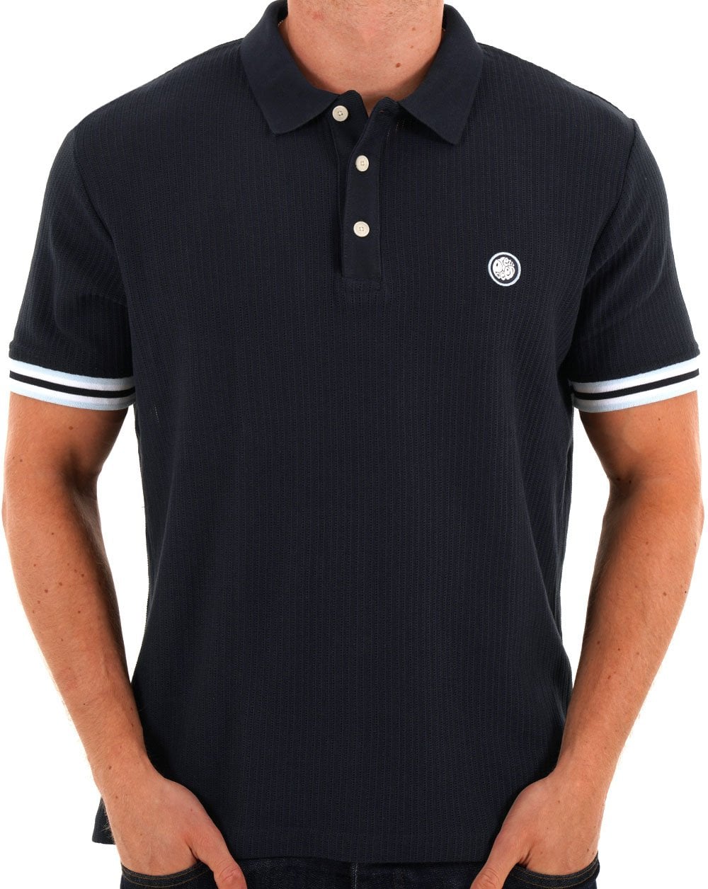 Pretty Green Cressa Tipped Polo Navy
