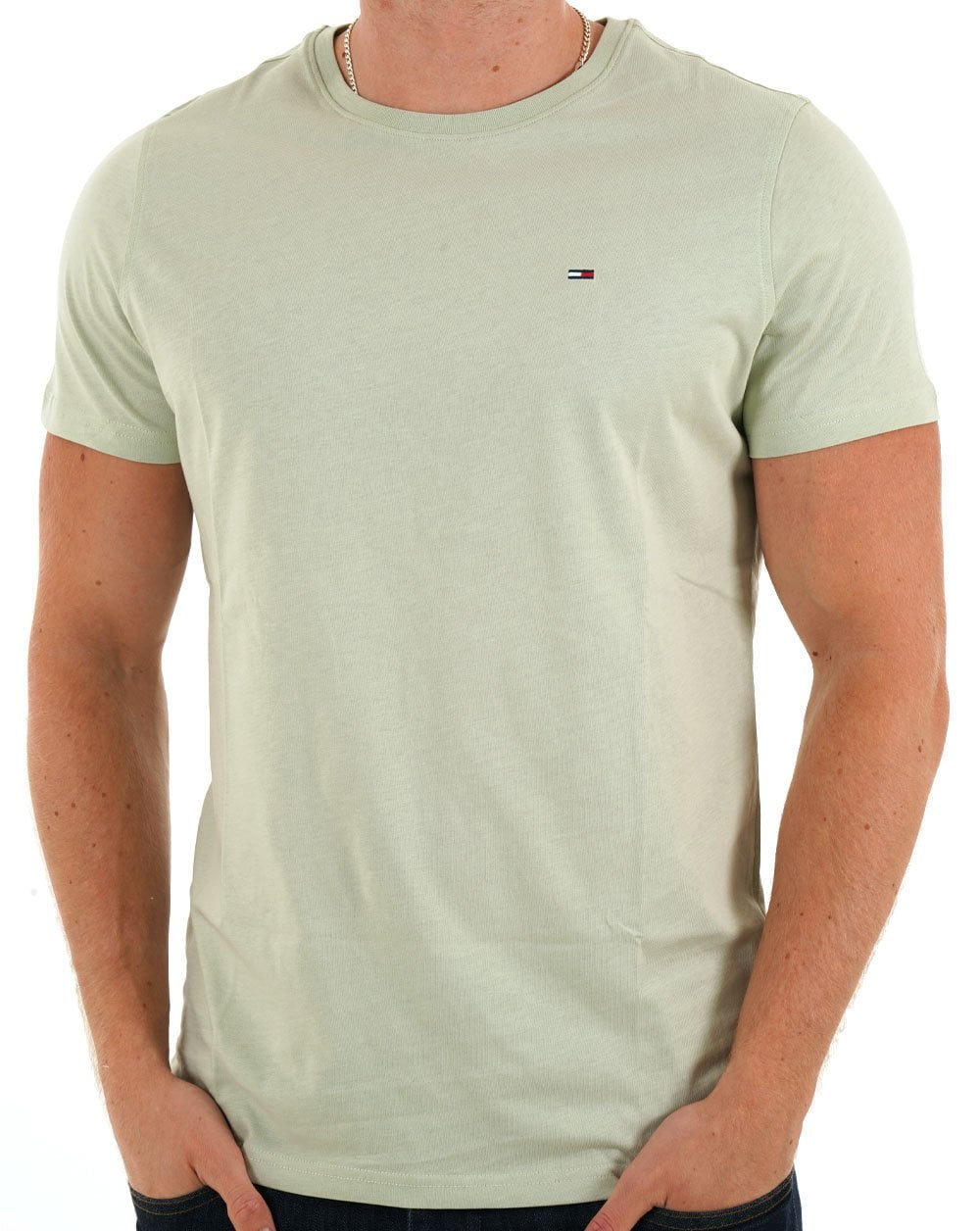 Tommy Jeans Slim Fit T Shirt Misty Sage