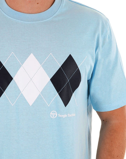 Sergio Tacchini Diamond T Shirt Sky/White/Navy
