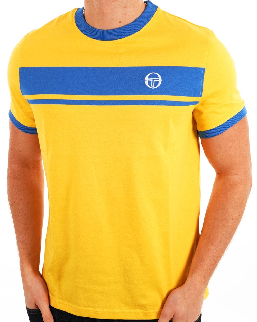 Sergio Tacchini Masters T Shirt Yellow/Blue