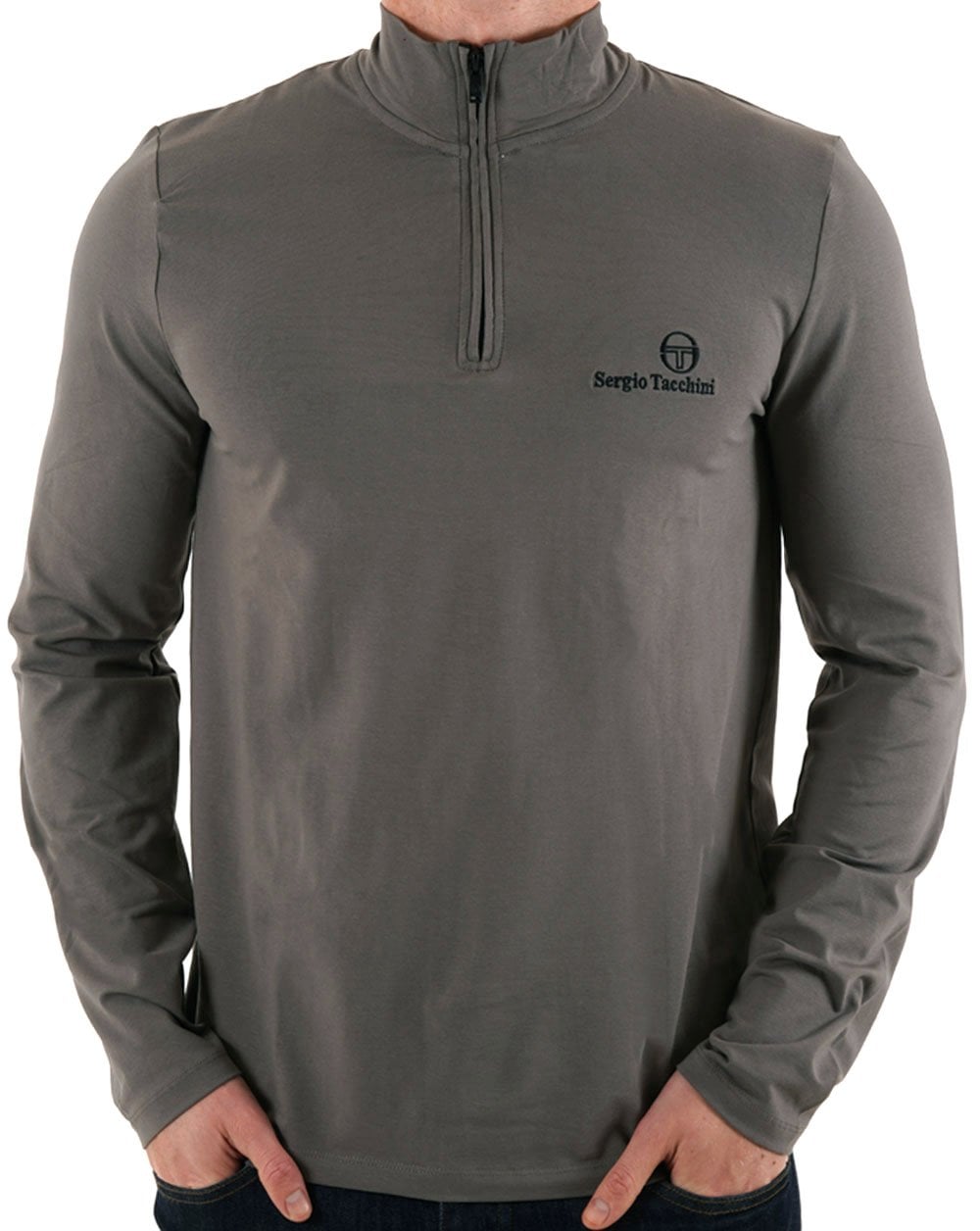 Sergio Tacchini 1/4 Zip Top Charcoal