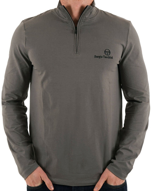 Sergio Tacchini 1/4 Zip Top Charcoal