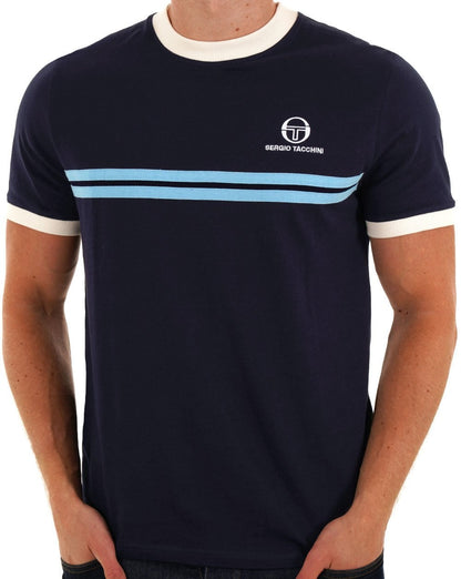Sergio Tacchini Super MK2 T Shirt Navy Blue