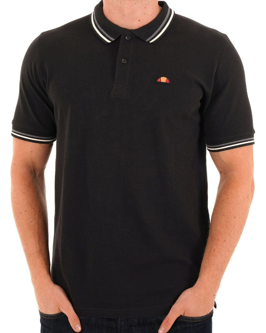 Ellesse Tipped Polo Shirt Black